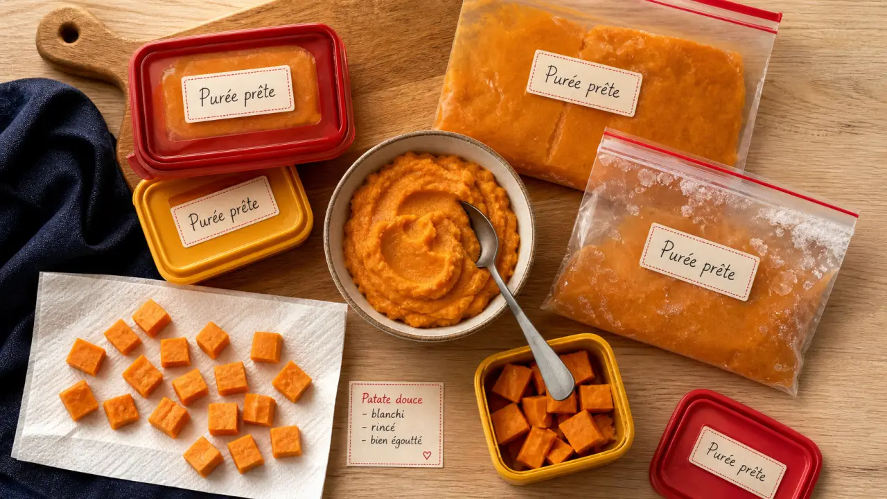 Congeler patate douce : purée prête