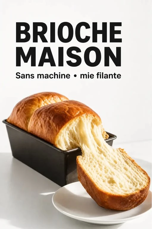 Recette brioche facile sans machine : brioche maison dorée et moelleuse dans un moule à cake