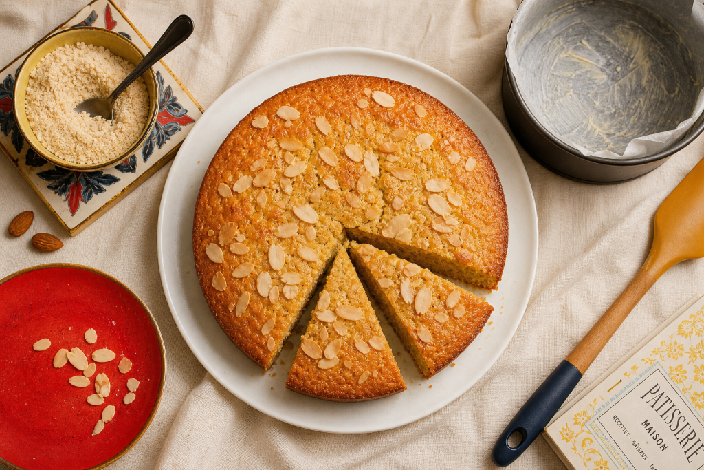 Gâteau poudre d'amande fondant, moule 15 cm