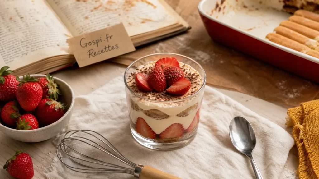 Gospi fr recettes de cuisine : desserts frais maison, tiramisu aux fraises