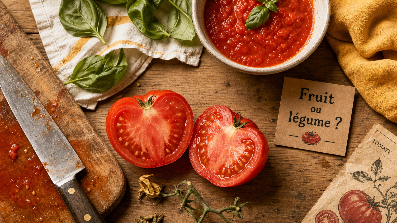 La tomate est fruit ou legume : tomate coupée, graines visibles