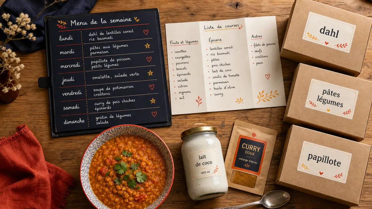 Menu famille semaine : organisation sereine et équilibrée