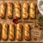 Recette feuilleté salé croustillant au beurre, torsades dorées