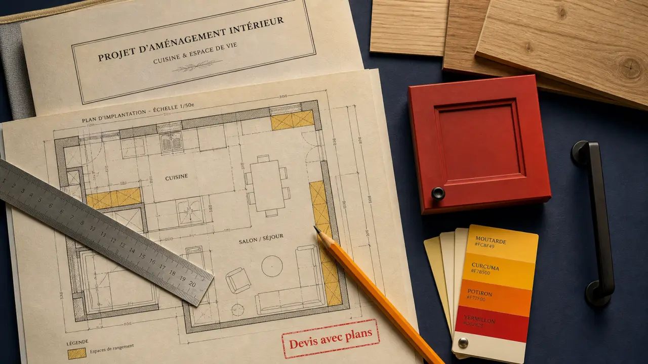 Aménagement intérieur 45 : plans et devis cuisine clé en main