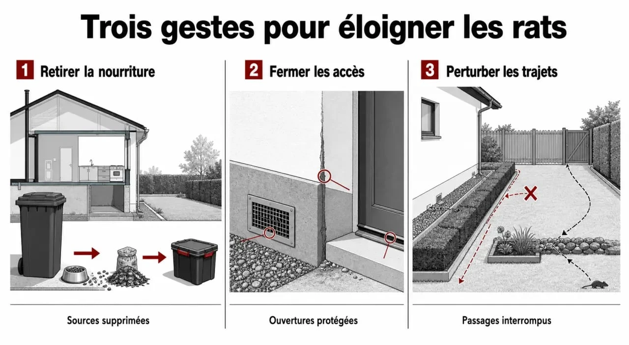 Comment eloigner des rats : les trois actions clés autour de la maison et du jardin