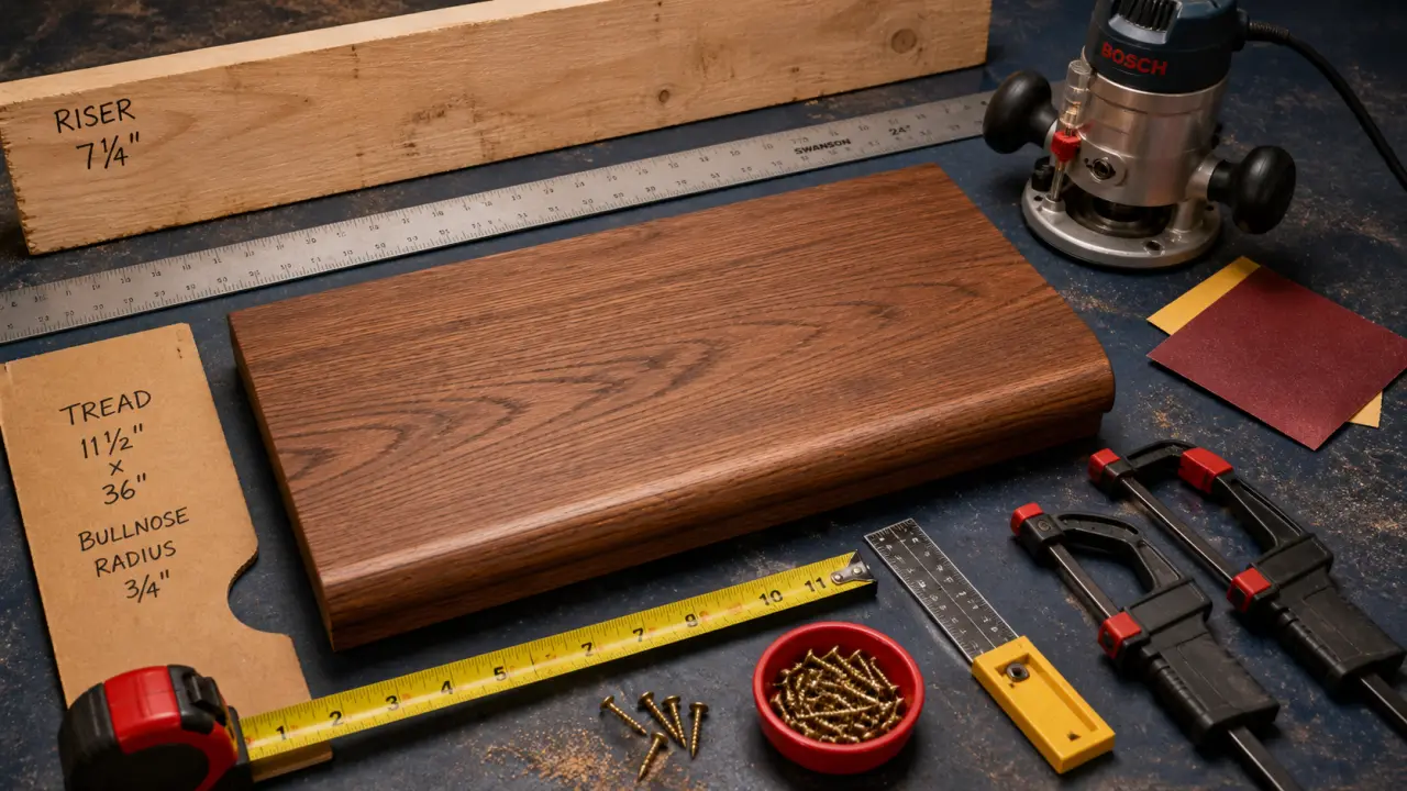 Fabrication marche en bois : marche 30 mm minimum, gabarit et cotes d’escalier