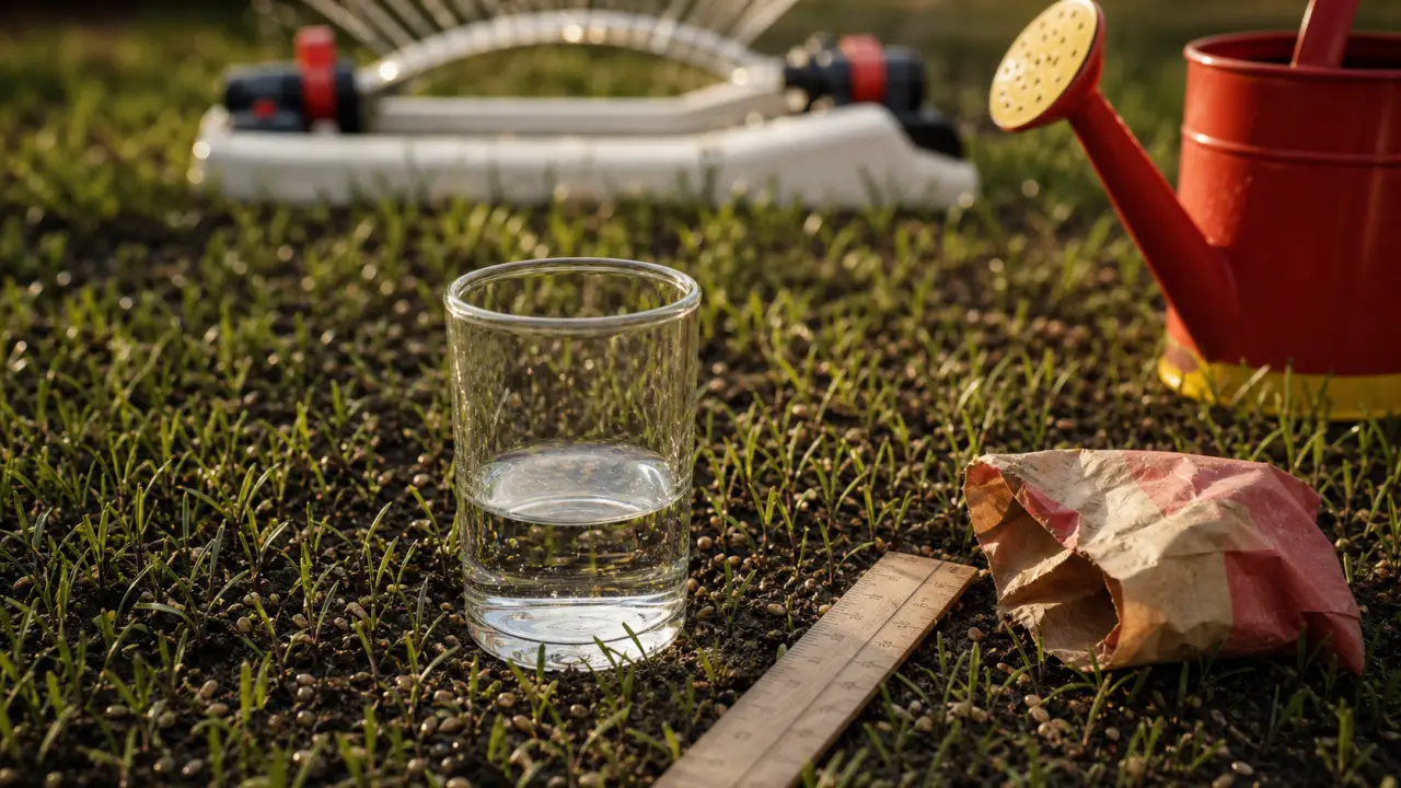 Quantite eau nouveau gazon : arrosage mesuré à 2,5 cm
