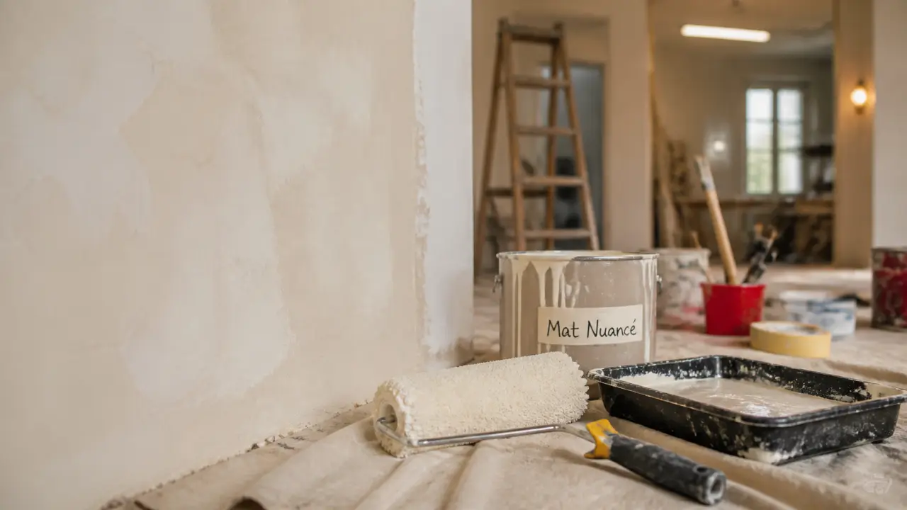 Reliss maison déco : enduit mat nuancé sur mur rénové, sans sous-couche