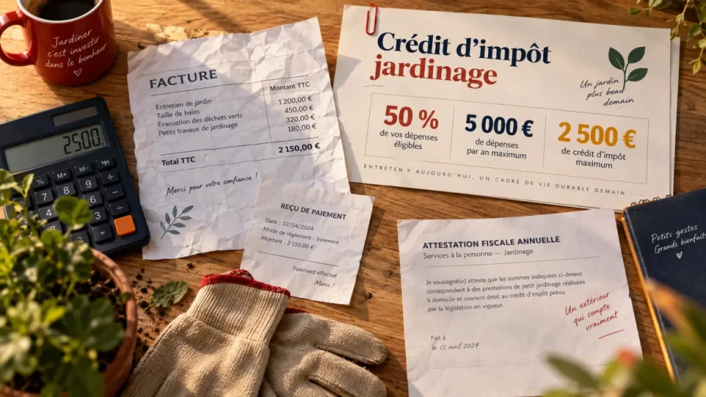 Crédit d'impôt jardinage 2026 : 50 % jusqu’à 5 000 €