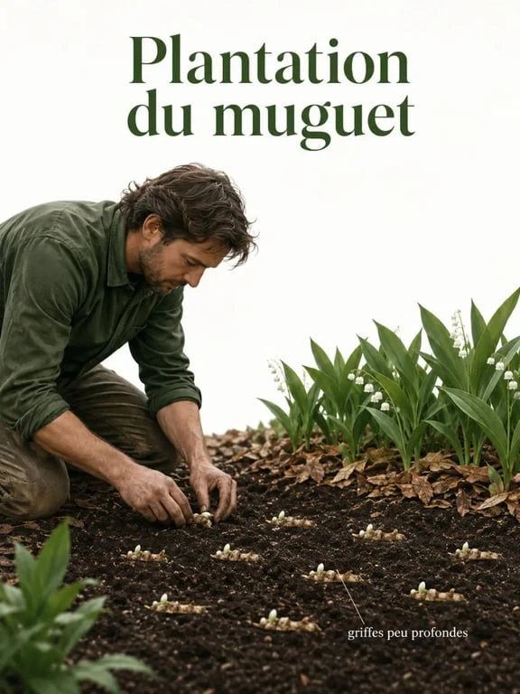 Quand et comment planter le muguet : plantation en pleine terre à faible profondeur sous une ombre légère