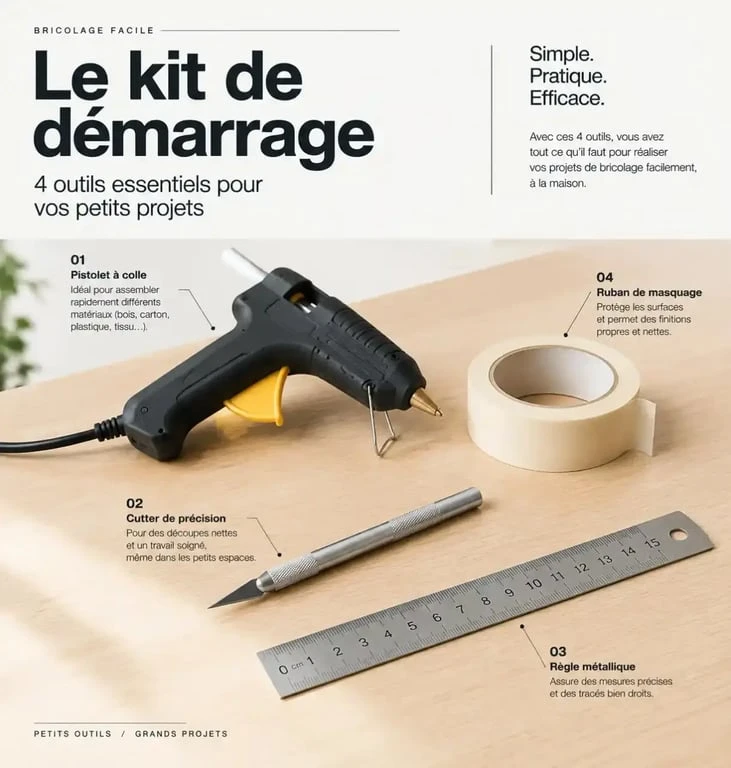 Kit de matériel pour bricolage facile et débutant