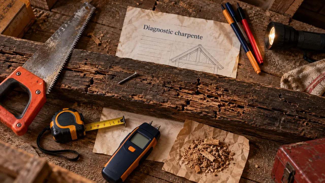 Rénovation charpente bois : diagnostic de fissures et renforcement bois