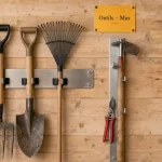 Support pour outils de jardinage : mural et vertical pour outils