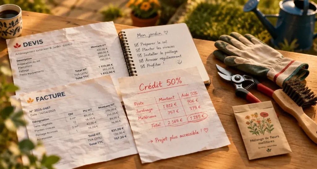 Crédit d’impôt jardinage 2025 : 50 % des dépenses, dans la limite de 2 500 €