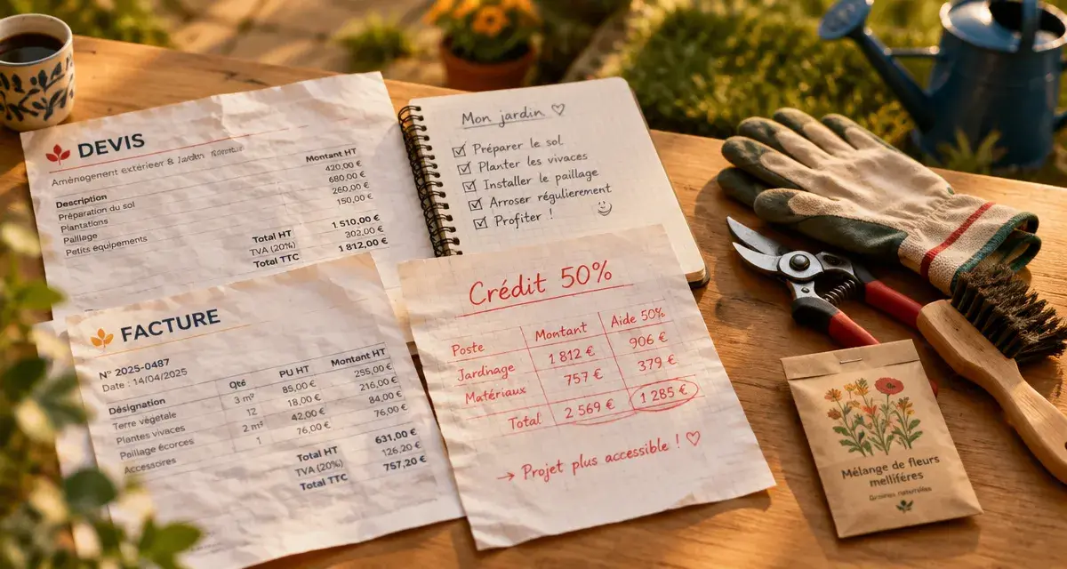 credit d'impôt jardinage 2025 : devis et factures jardinage