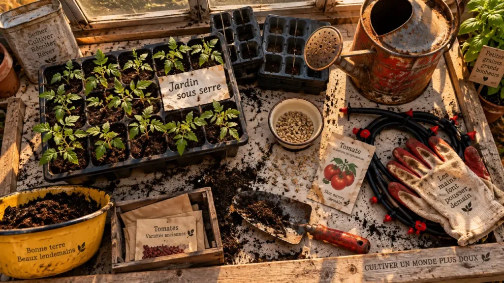 Jardinage serre : tomates sous serre en novembre