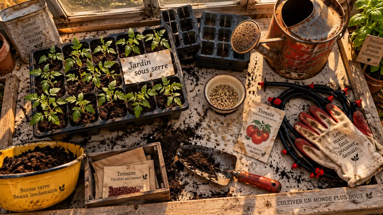 Jardinage serre : tomates sous serre en novembre
