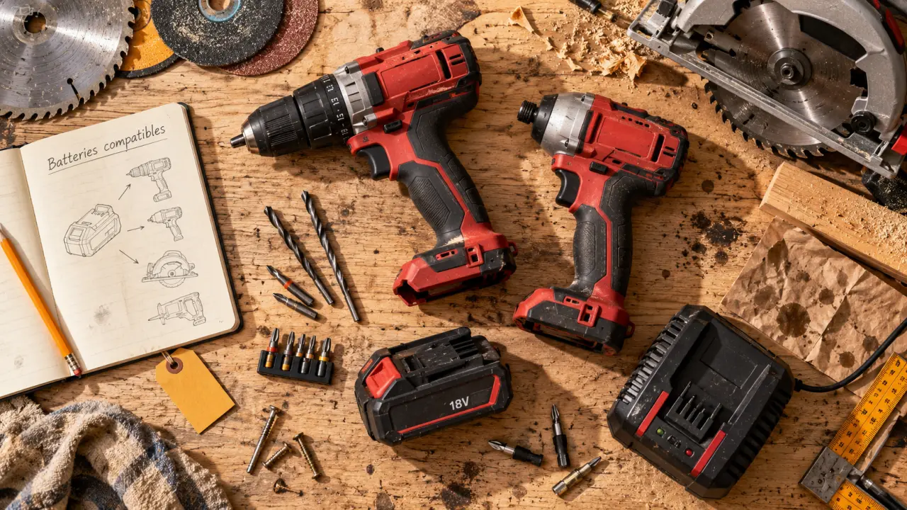 Marque outillage : kit sans fil 18V et batteries compatibles